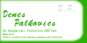 denes palkovics business card